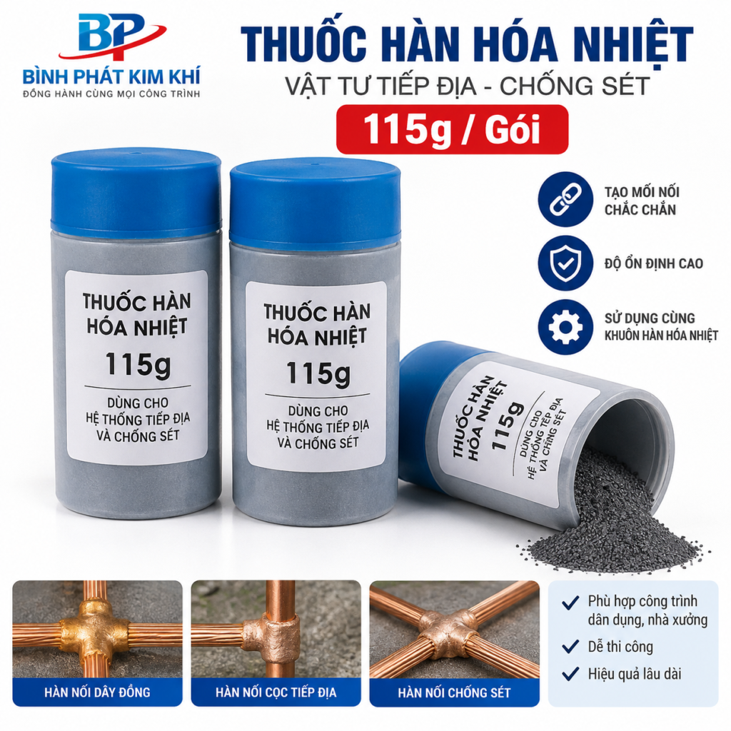 Thuốc hàn hóa nhiệt 115g dùng cho tiếp địa chống sét